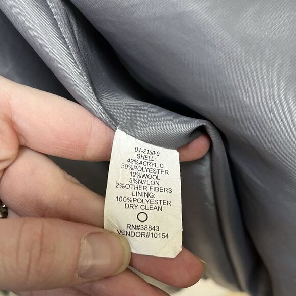 Chadwicks womens houndstooth peacoat size 14 acrylic wool outdoor winter - Picture 5 of 10